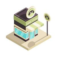 Isometric game store flat design vector