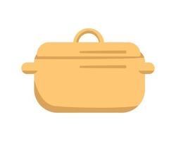 Kitchen pot semi flat color vector object