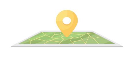 Geo location semi flat color vector object