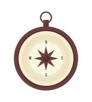 Simple compass semi flat color vector object
