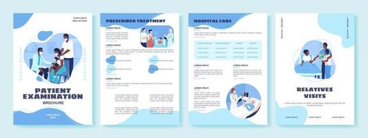 Treatment in hospital flat vector brochure template