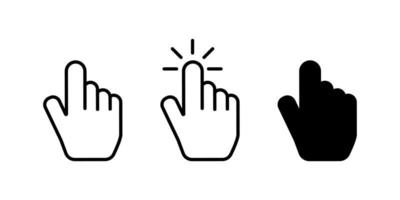 Cursor hand click icon vector