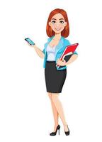 Concept of modern business woman vector