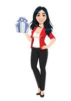 Business woman, manager, banker, successful girl vector