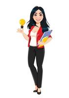 Business woman, manager, banker, successful girl vector