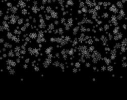 Snowflakes falling from the sky vector