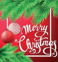 Merry Christmas greeting card vector