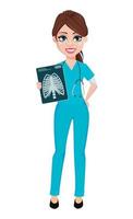 Medical doctor woman. Medicine, healthcare concept. vector