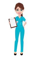 Medical doctor woman. Medicine, healthcare concept. vector