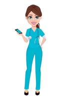 Medical doctor woman. Medicine, healthcare concept. vector