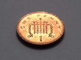 One penny coin photo