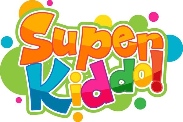 Super Kiddo logo text design