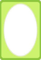 Empty oval shape banner template vector