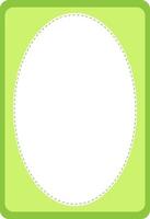 Empty oval shape banner template vector