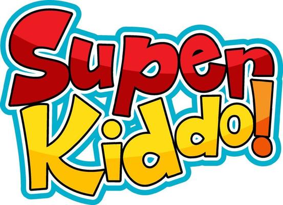 Super Kiddo logo text design