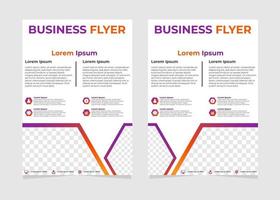 simple modern business flyer template with hexagonal shapes. vector