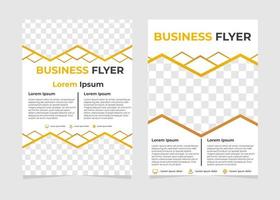 business flyer template with abstract geometric shapes. vector