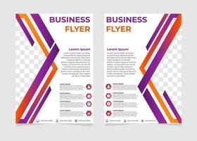 simple modern business flyer template with hexagonal shapes. vector