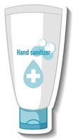 A sticker template with hand sanitizer product isolated vector