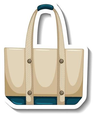 A sticker template with a unisex handbag isolated