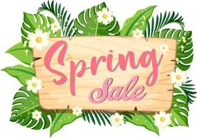 Spring sale banner template vector