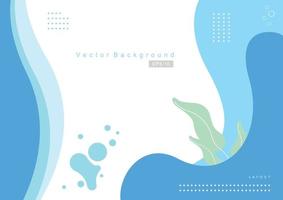 Background Creative fluid and leaf style. classic blue color trends, dynamic shapes with light white background