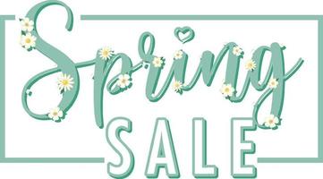 Spring sale banner template vector