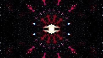 glittering pink red kaleidoscope sequence pattern video