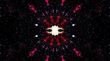 glittering pink red kaleidoscope sequence pattern video