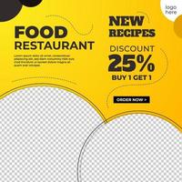 food promotion poster design vector