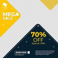 mega sale promotion design banner vector