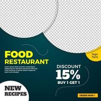 food poster design social media vector