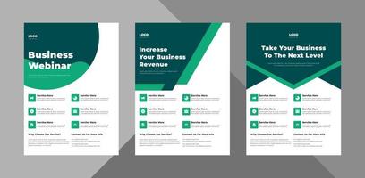grow your business flyer design template bundle. take your business to the next level of poster leaflet 3 in 1 design. bundle, 3 in 1, a4 template, brochure design, cover, flyer, poster, print-ready vector