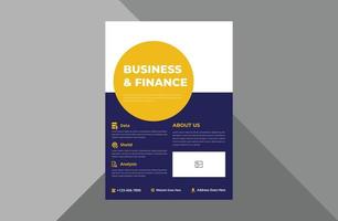 finance and business flyer design. budget management service poster leaflet design. a4 template, brochure design, cover, flyer, poster, print-ready vector