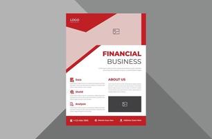 finance and business flyer design. budget management service poster leaflet design. a4 template, brochure design, cover, flyer, poster, print-ready vector