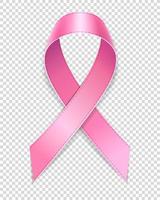 pink ribbon symbol of breast cancer disease vector illustration isolated on background