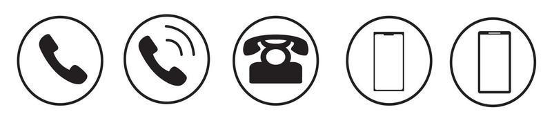 contact icon phone mobile call icon vector