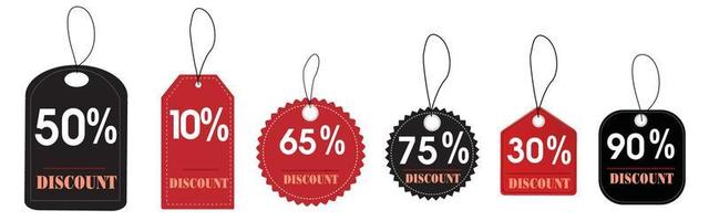 discount label with various shape - Vector