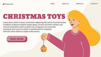 Vector illustration banner template for tree toys shop.