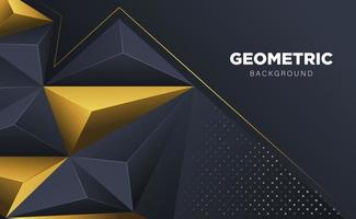 abstract 3d polygon triangle with dark background  - vector