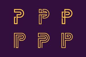 Letter P Logo Bundle for Your Business vector