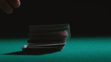 Throwing cards on table in slow motion, shot on Phantom Flex 4K at 1000 fps video