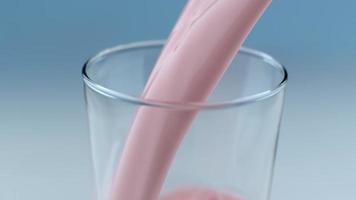 Strawberry milk pouring and splashing in slow motion. shot on Phantom Flex 4K at 1000 fps video