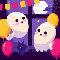 fantasma celebrando halloween