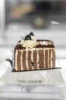 Exquisite Western cakes and desserts are on a white plate photo