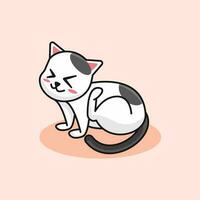 Cute cat cartoon character vector