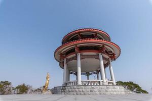 Buildings and statues in the park of sea god Mazu photo