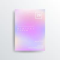 Diseño de folletos de colores coloridos, diseño de portada abstracta, fondo iridiscente vector