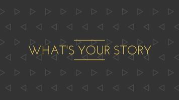 Was ist Ihre Geschichte animierter Text Design schwarzer Hintergrund. Animation Was ist deine Geschichte. Animation für, Shop, Rabatt, Verkauf, Dekoration. Linienstil video