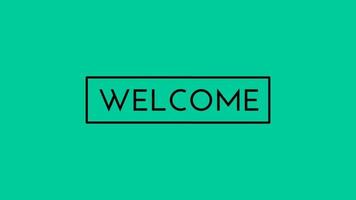 Welcome Greetings Animated Text Design Green screen background video